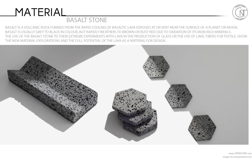 Basalt Stone finish automotive trim design